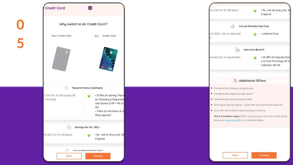 au small finance bank credit card review