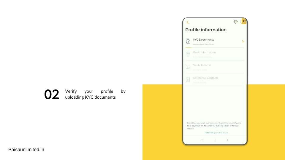 kreditbee personal loan interest for self employed